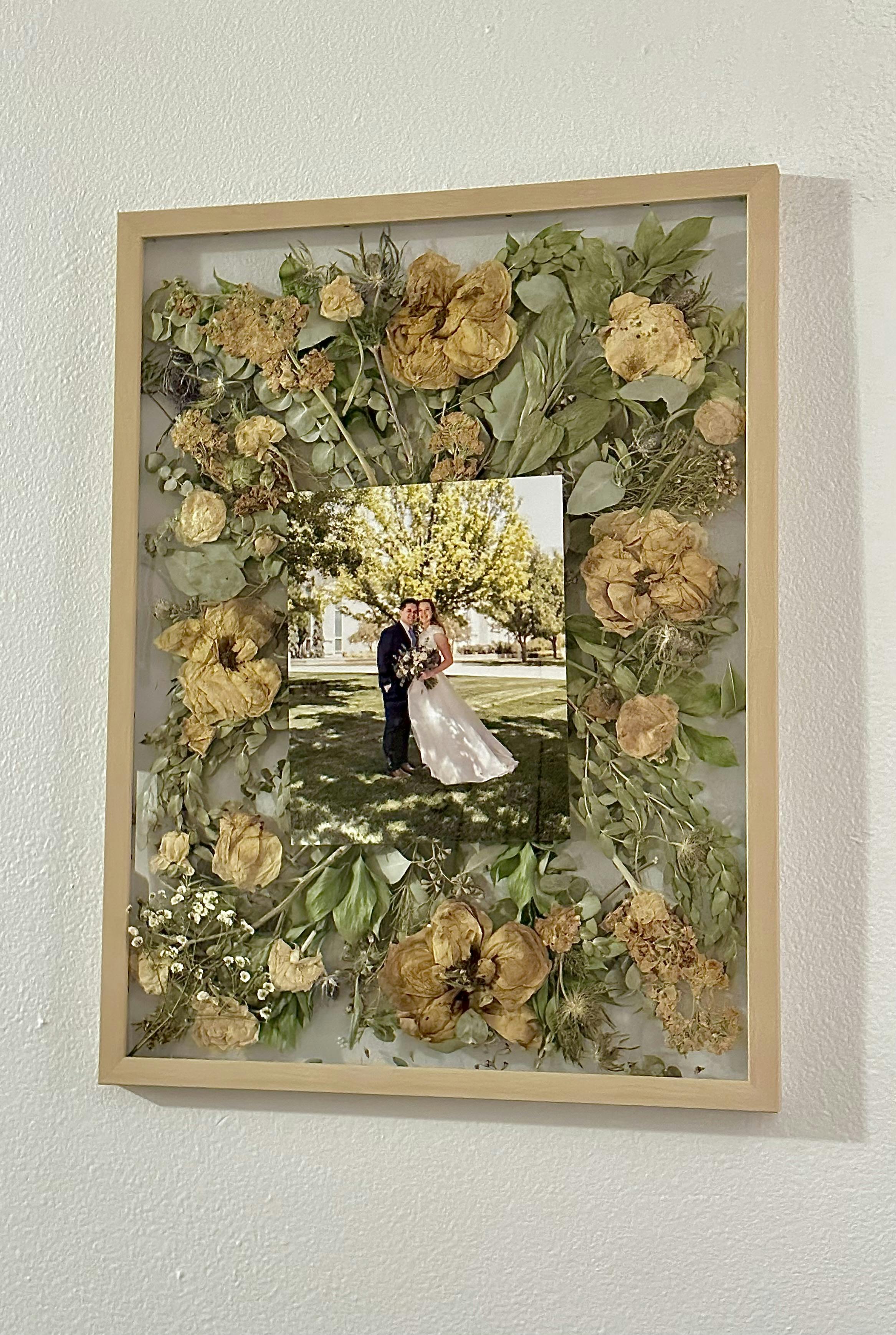 18x24 Wedding Bouquet Preservation and Framing