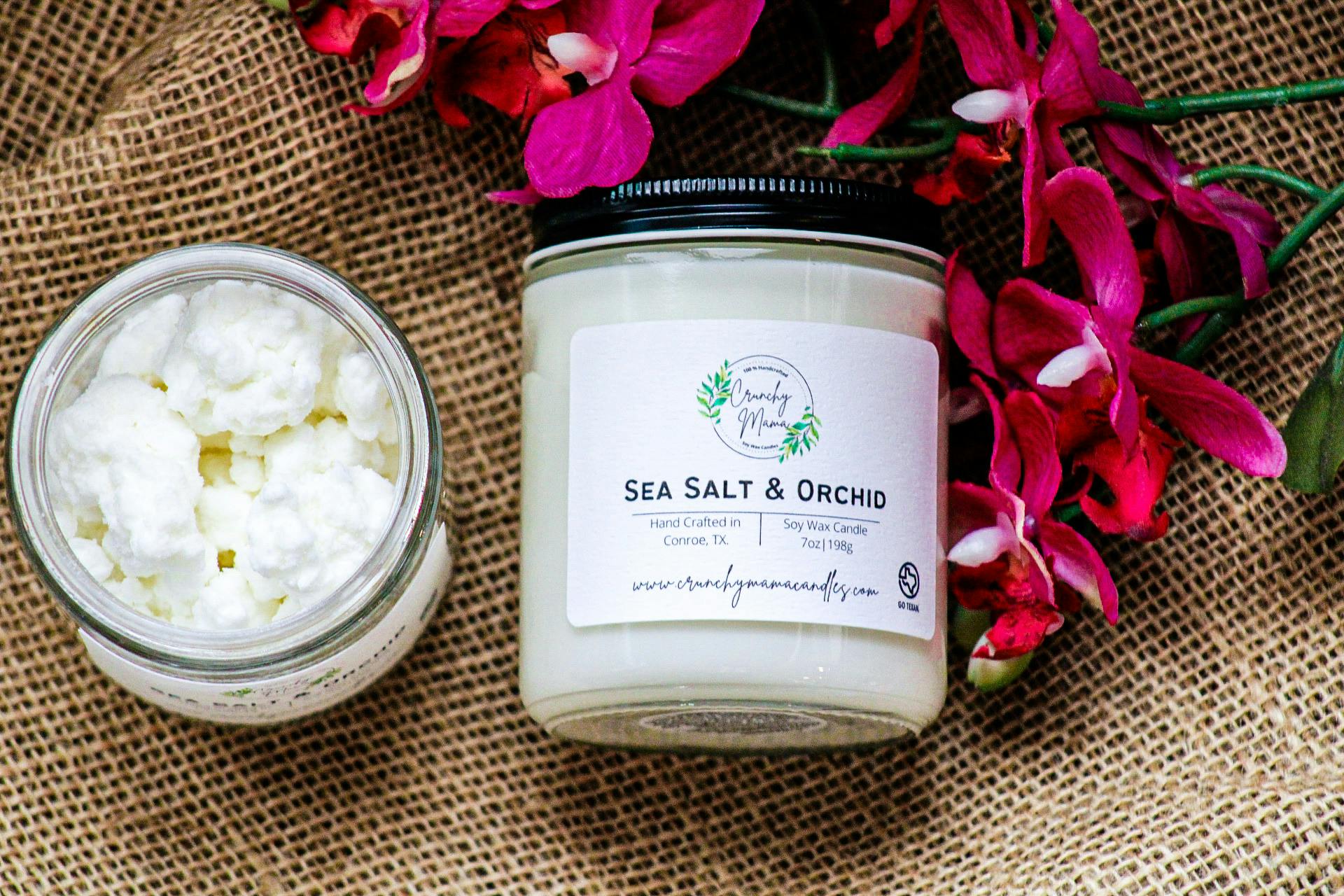 Sea Salt & Orchid 7oz soy candle