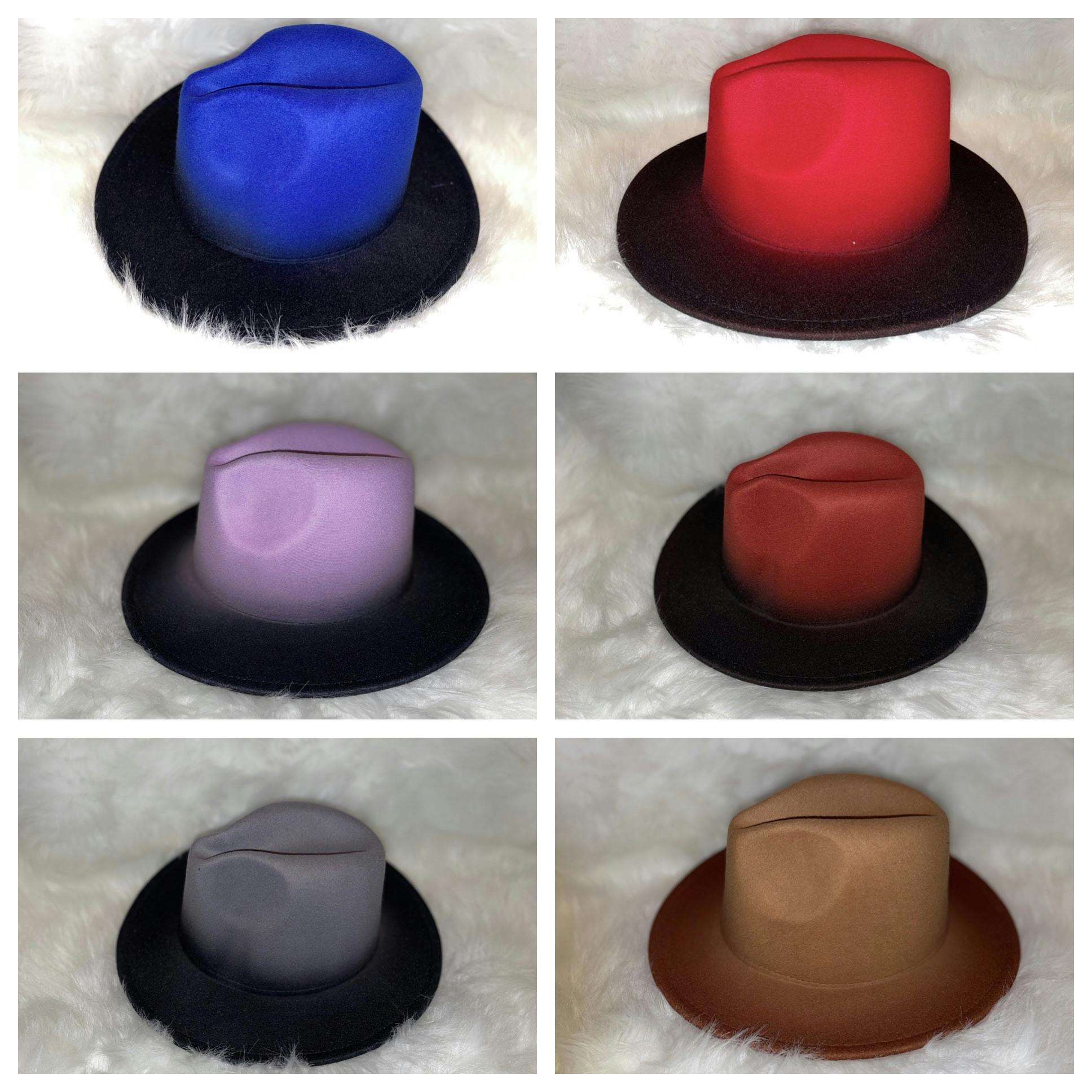Two-Toned Fedora Hats