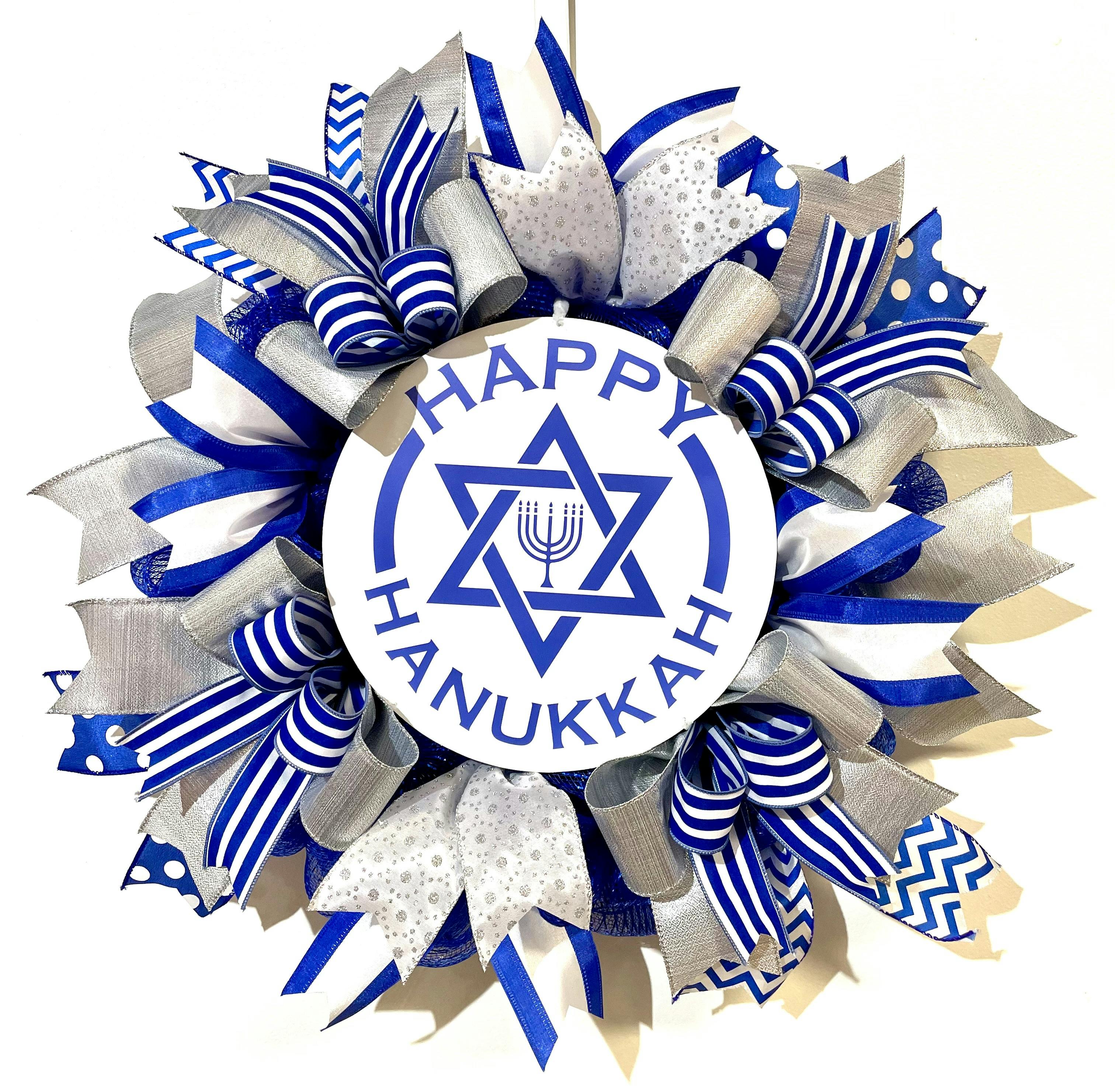 Happy Hanukkah Custom Wreaths