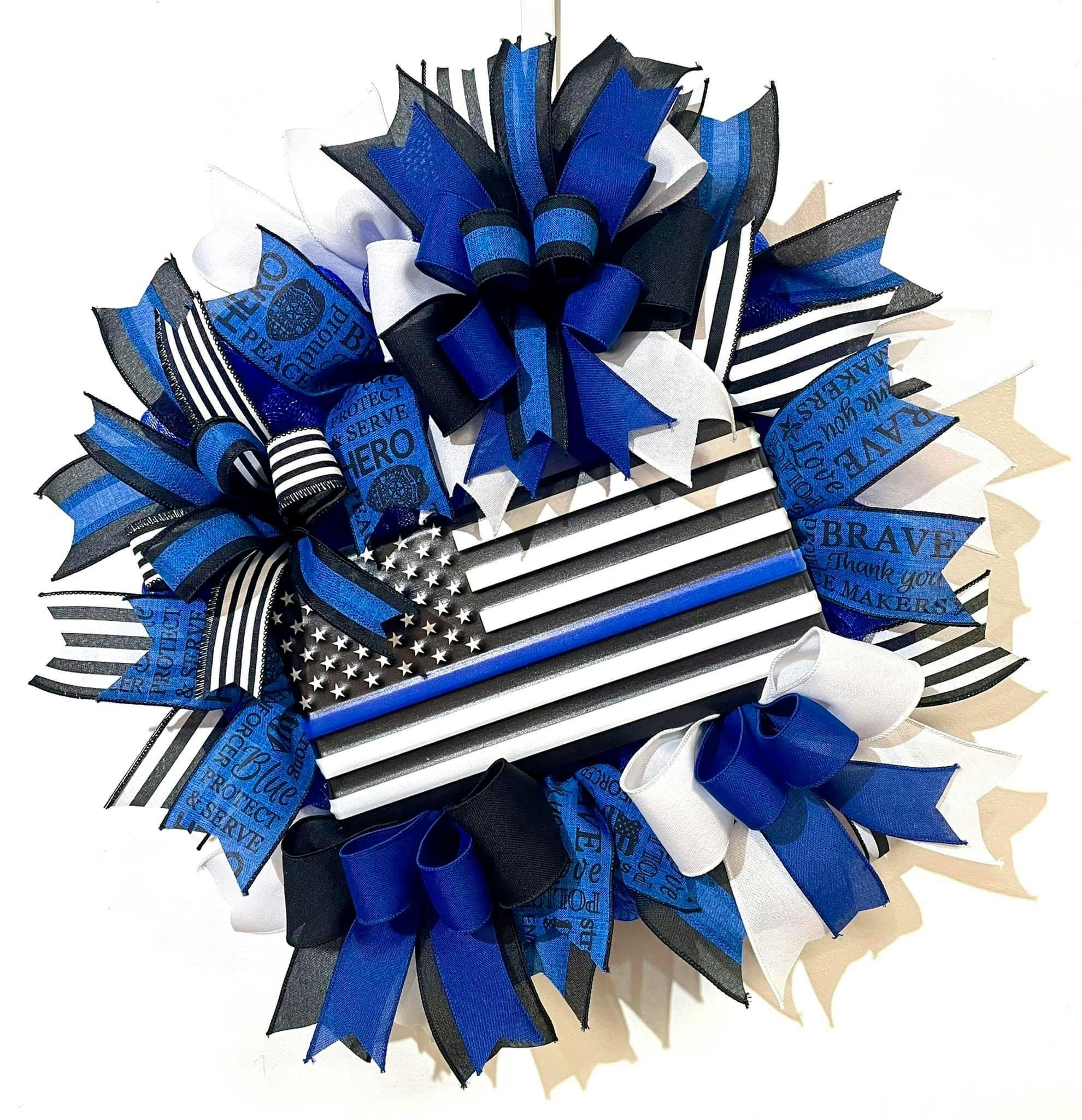 Back the Blue Police Wreaths