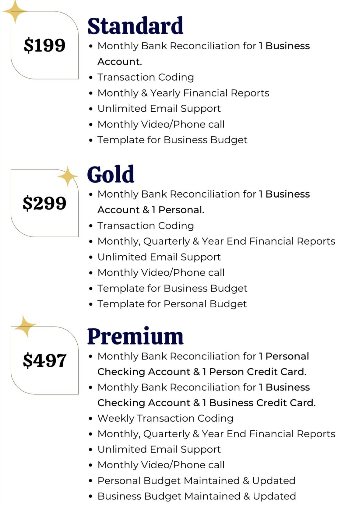 Gold Bookkeeping Package