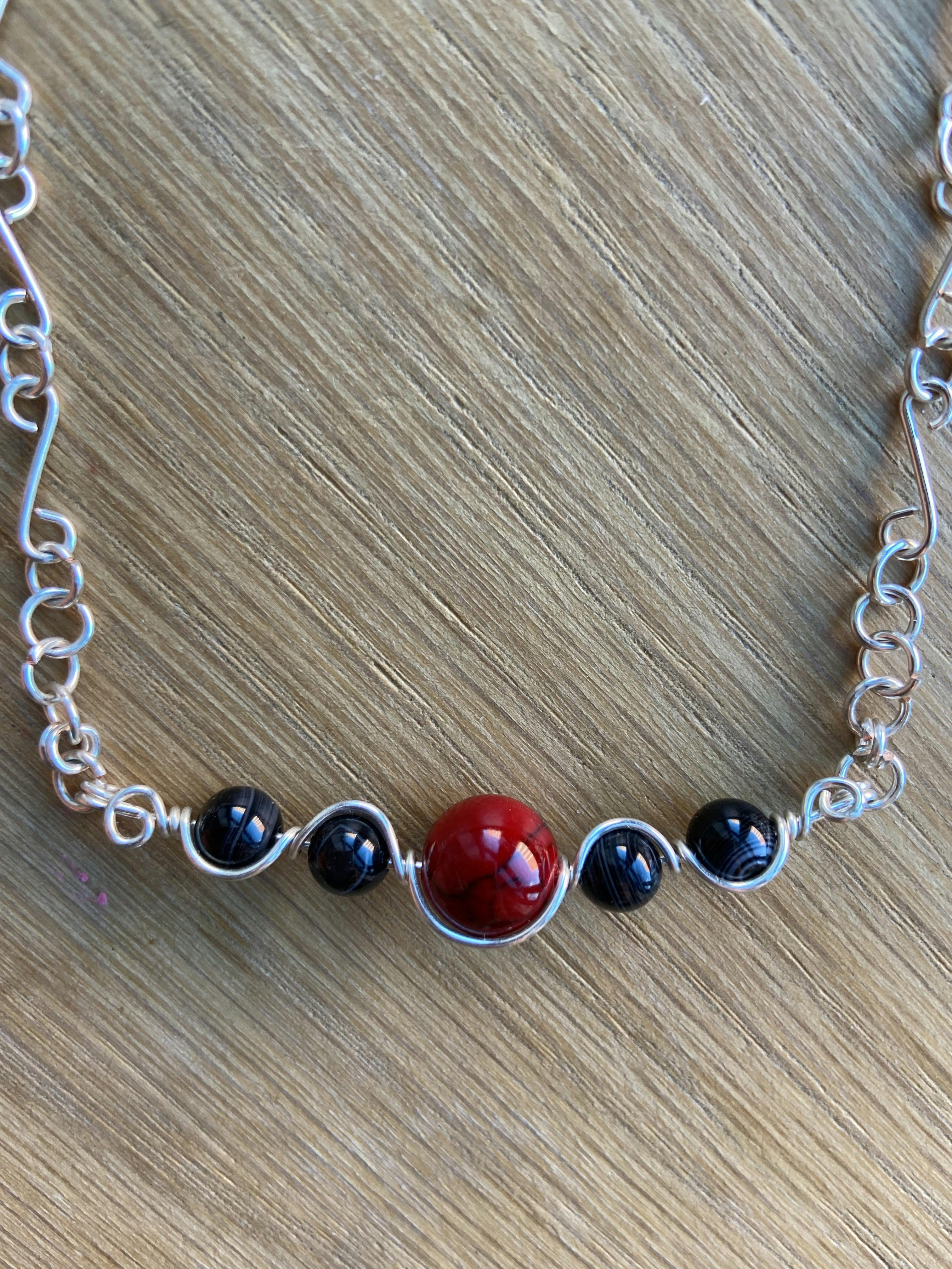 Black & red necklace