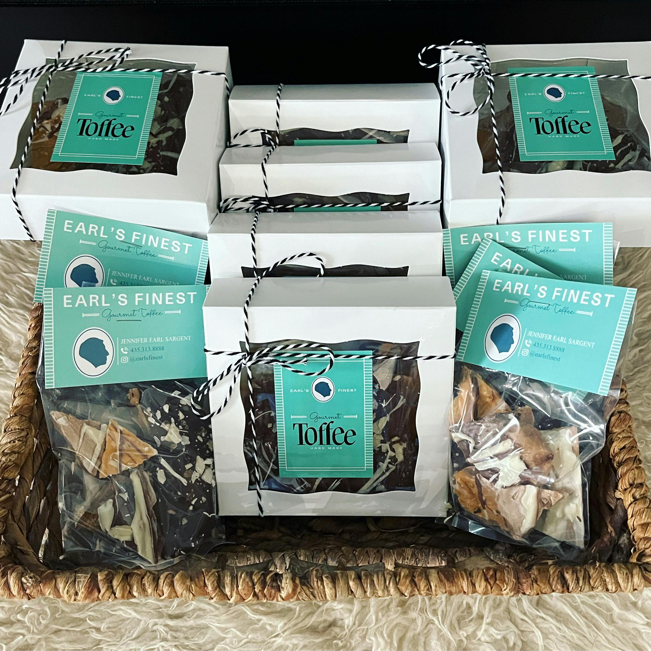 Gourmet toffee for neighbor,client or friend gifts
