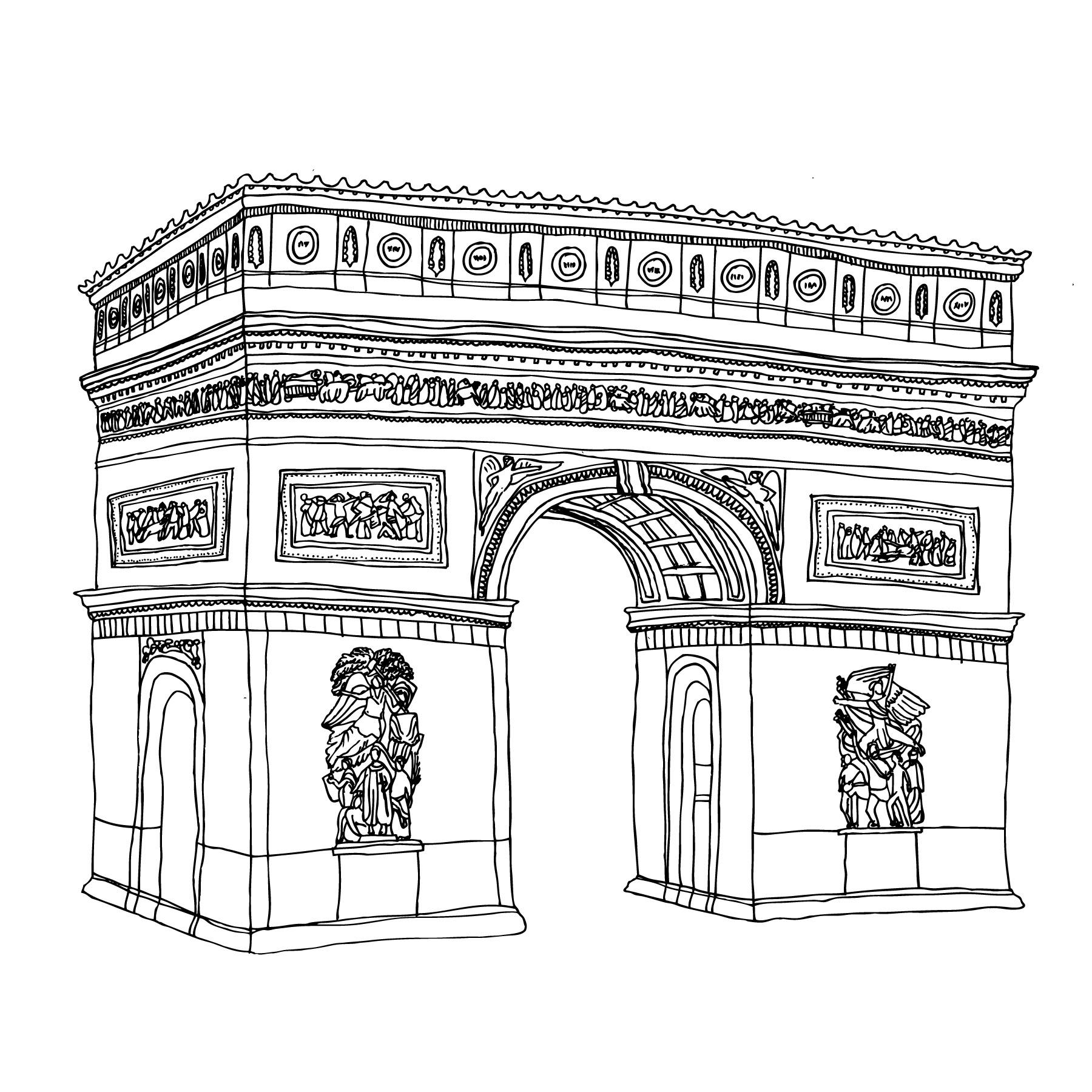 Arch de Triumph Pen & Ink Print