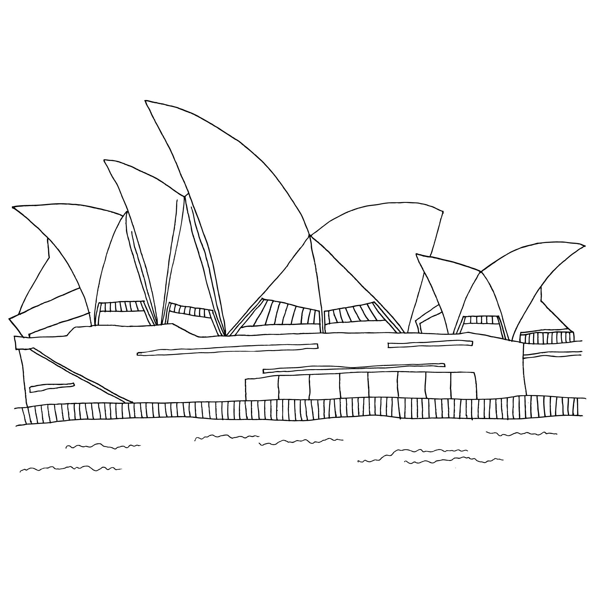 The Sydney Opera House Pen & Ink Print