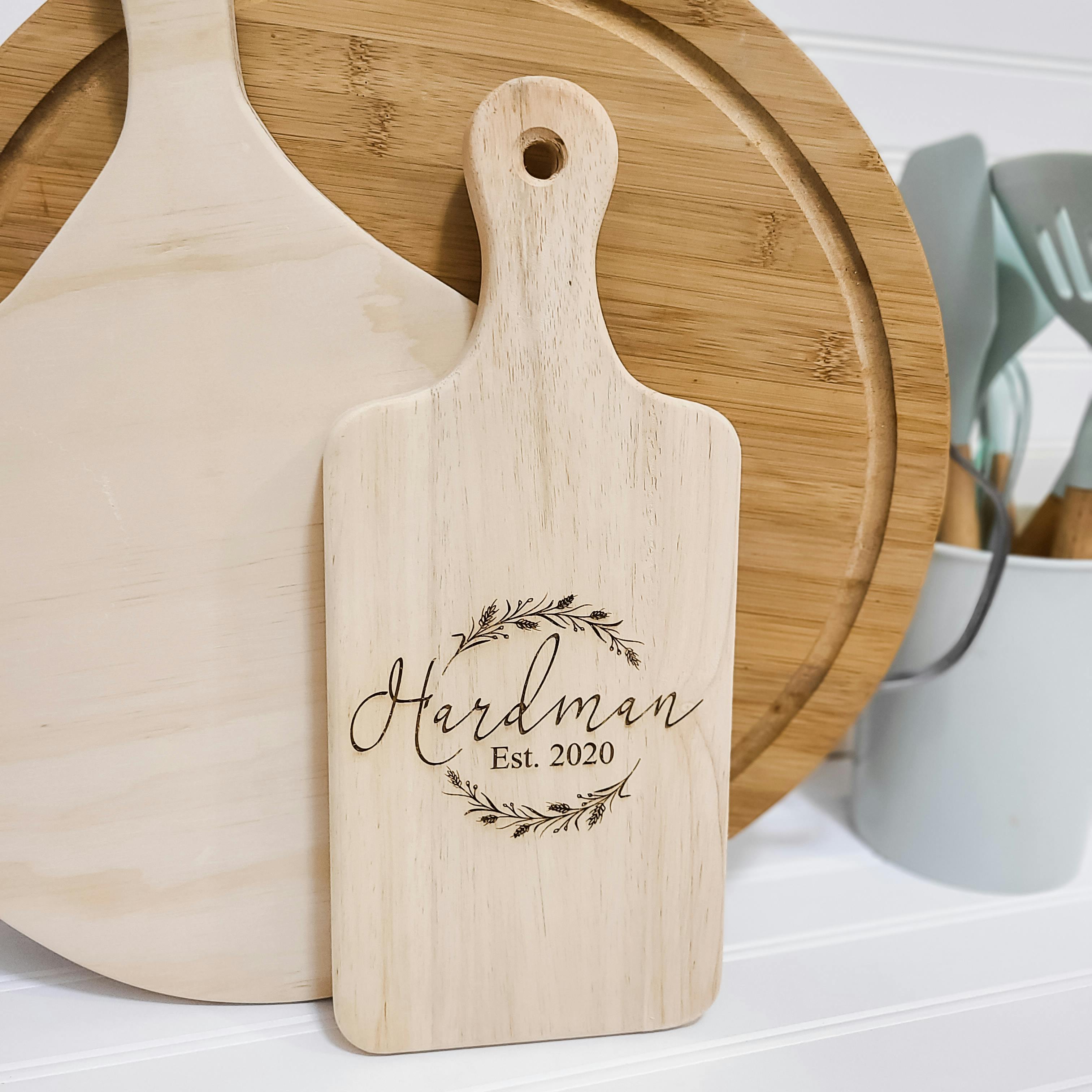 Personalized engraved charcuterie board