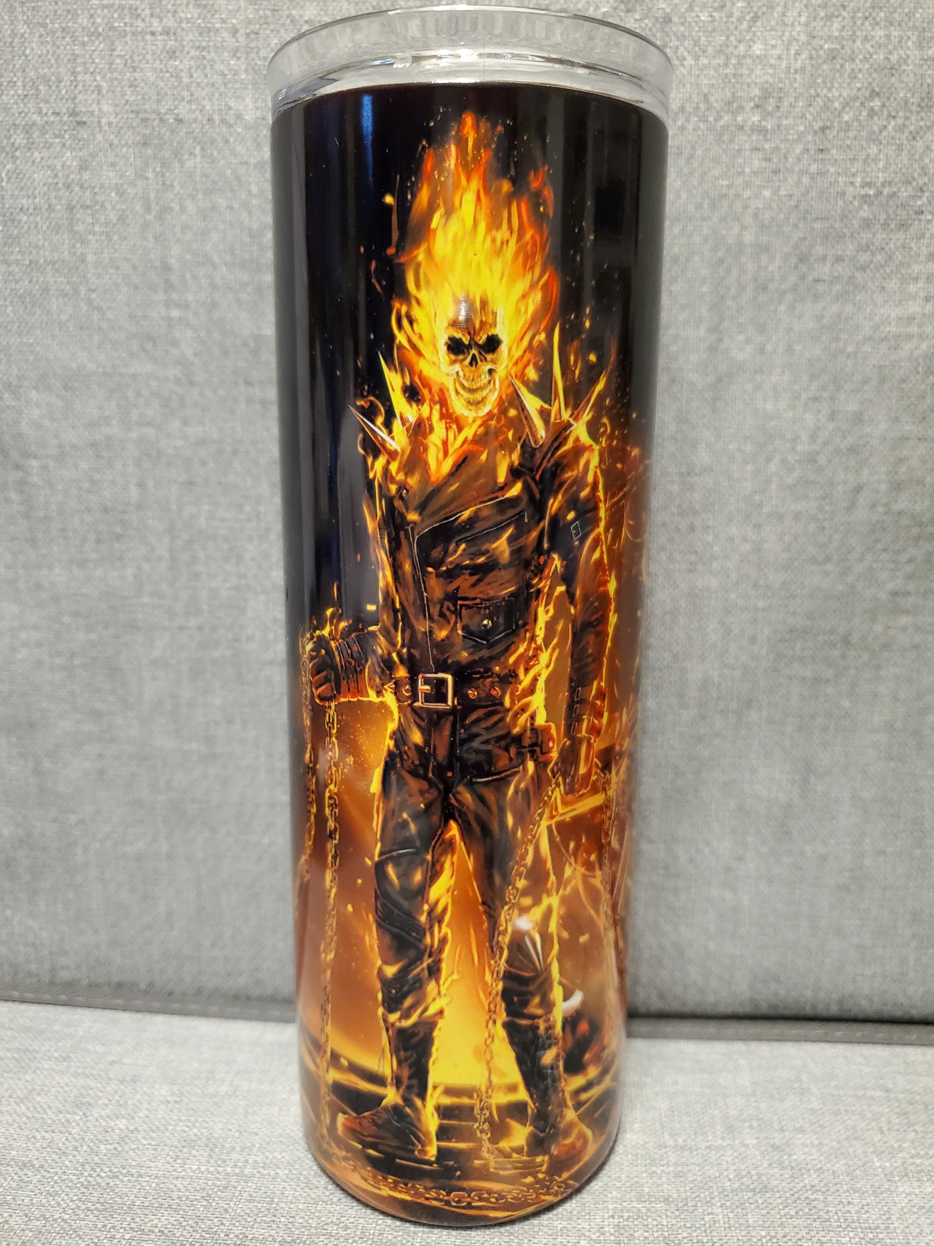 Ghost Rider tumbler stainless steel sublimation
