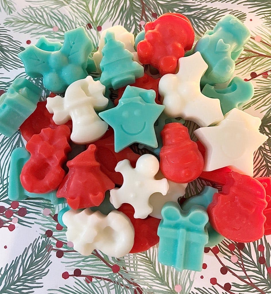 Christmas Scented Wax Melts, Holiday Shapes