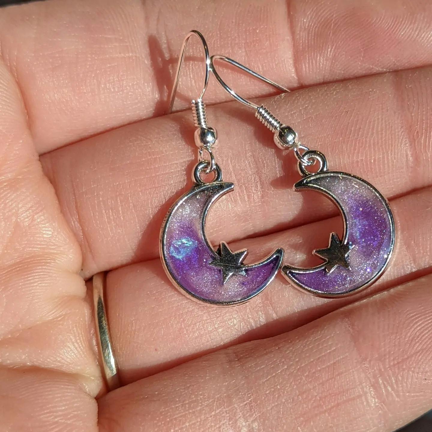 Moon Earrings w/o Personal Keepsake items Added