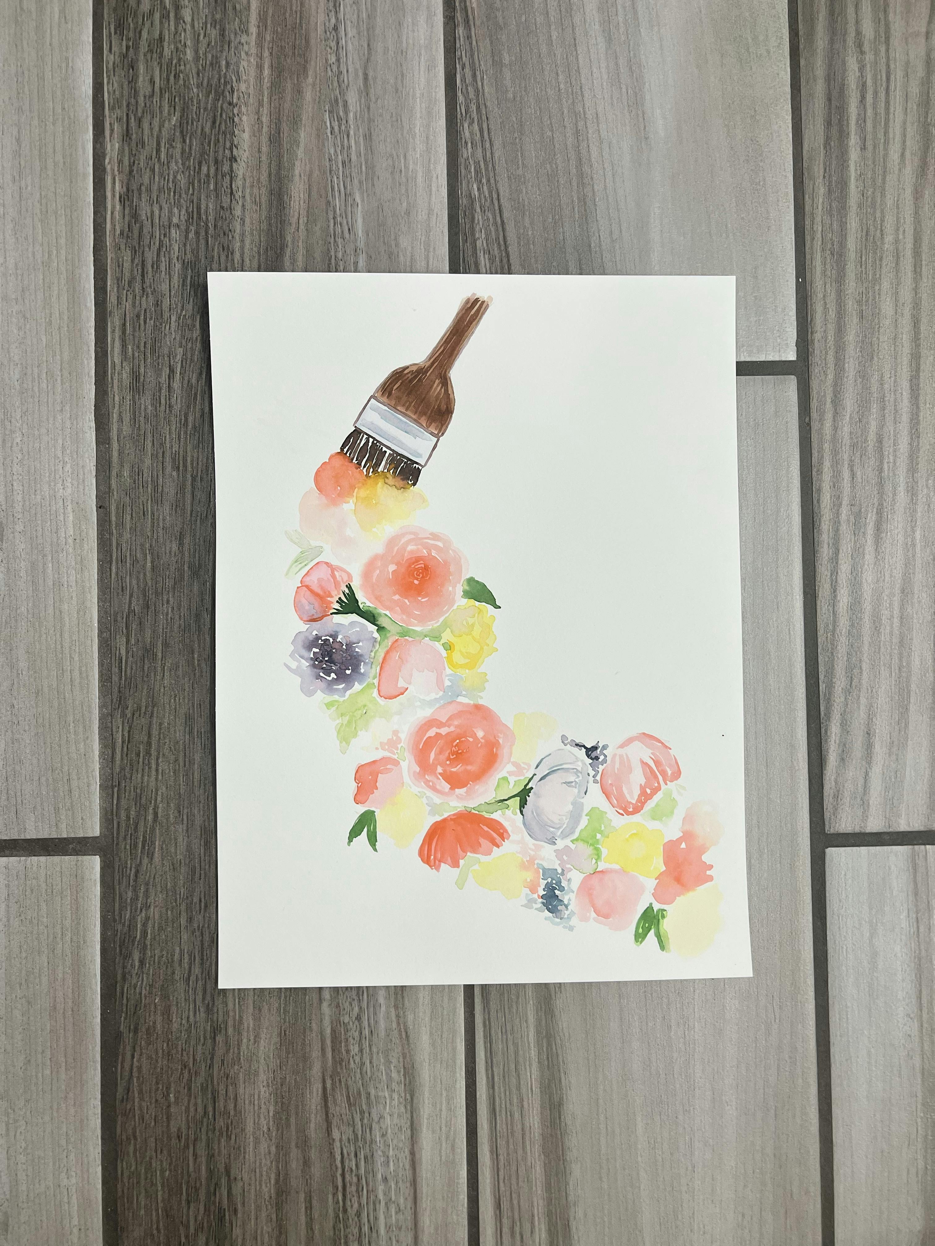 Floral Paintbrush - Watercolor Kit
