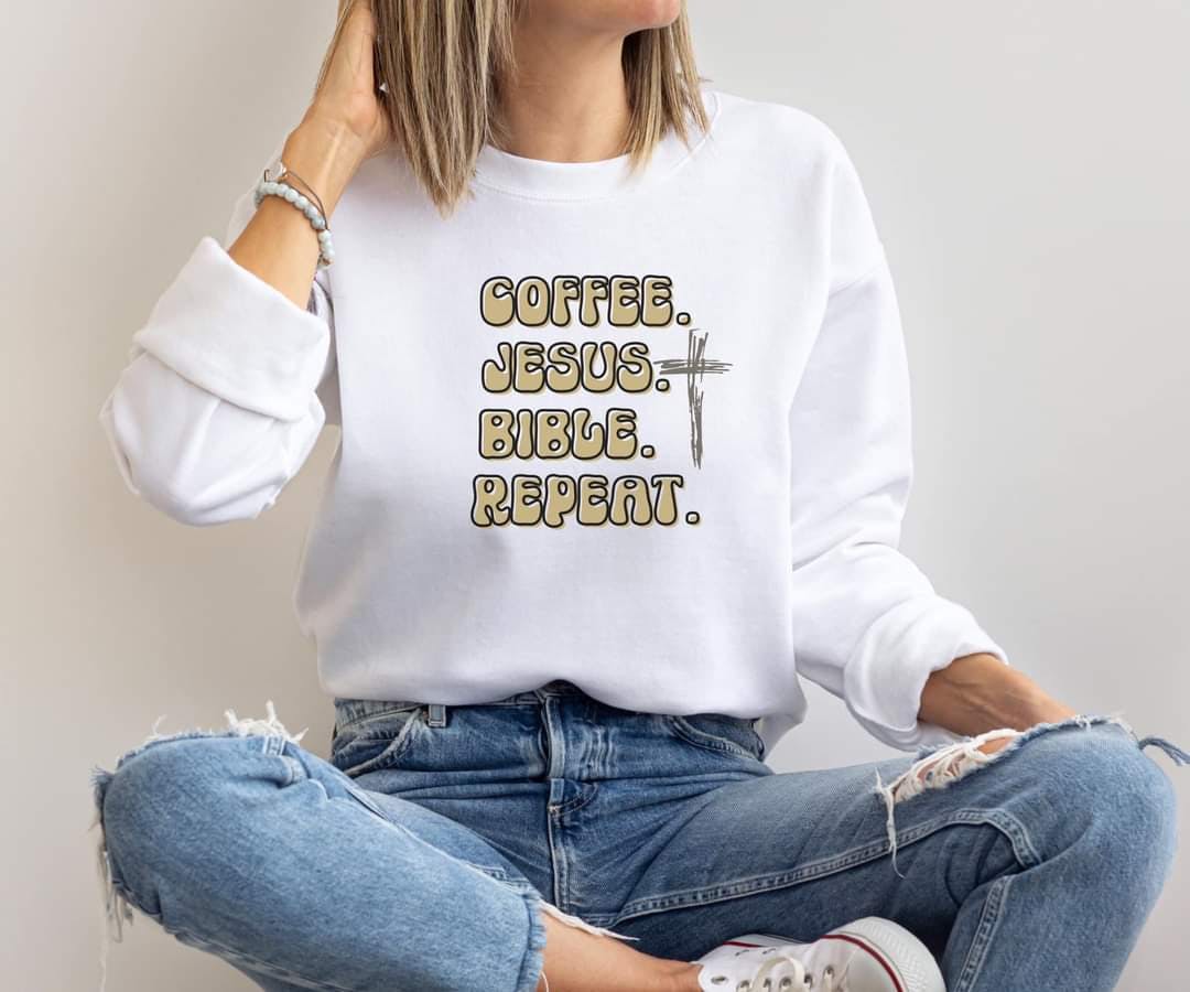 Coffee and Jesus Sweatshirt, Religious Sweatshirt
