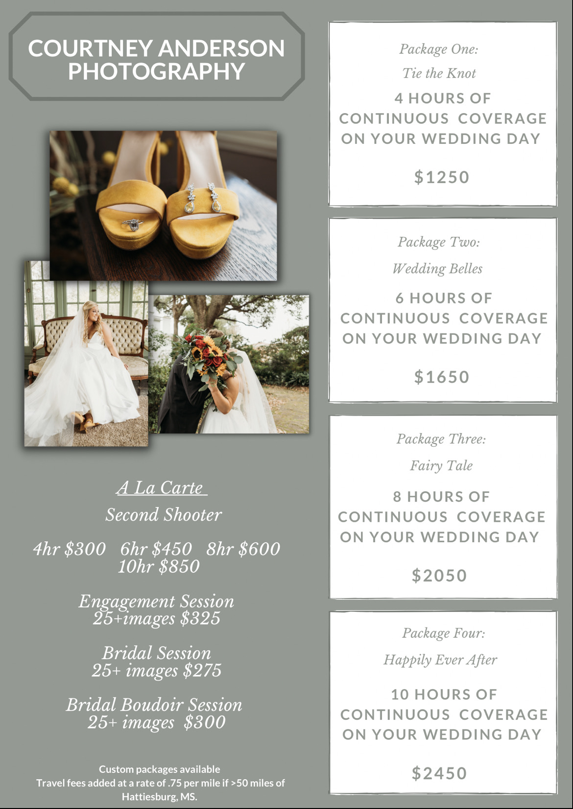 Wedding photography prices 