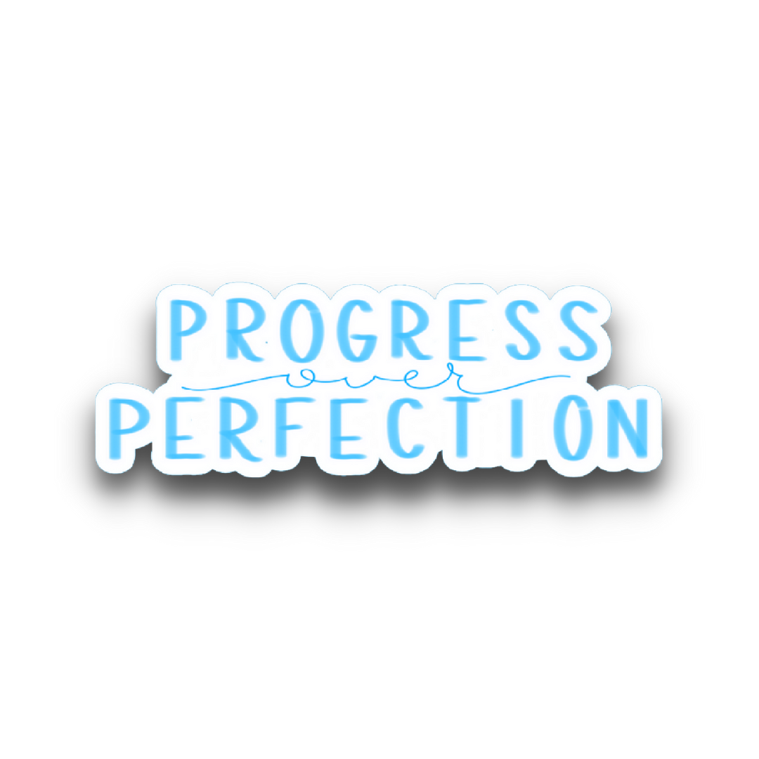 "Progress Over Perfection" 3-inch Vinyl Sticker