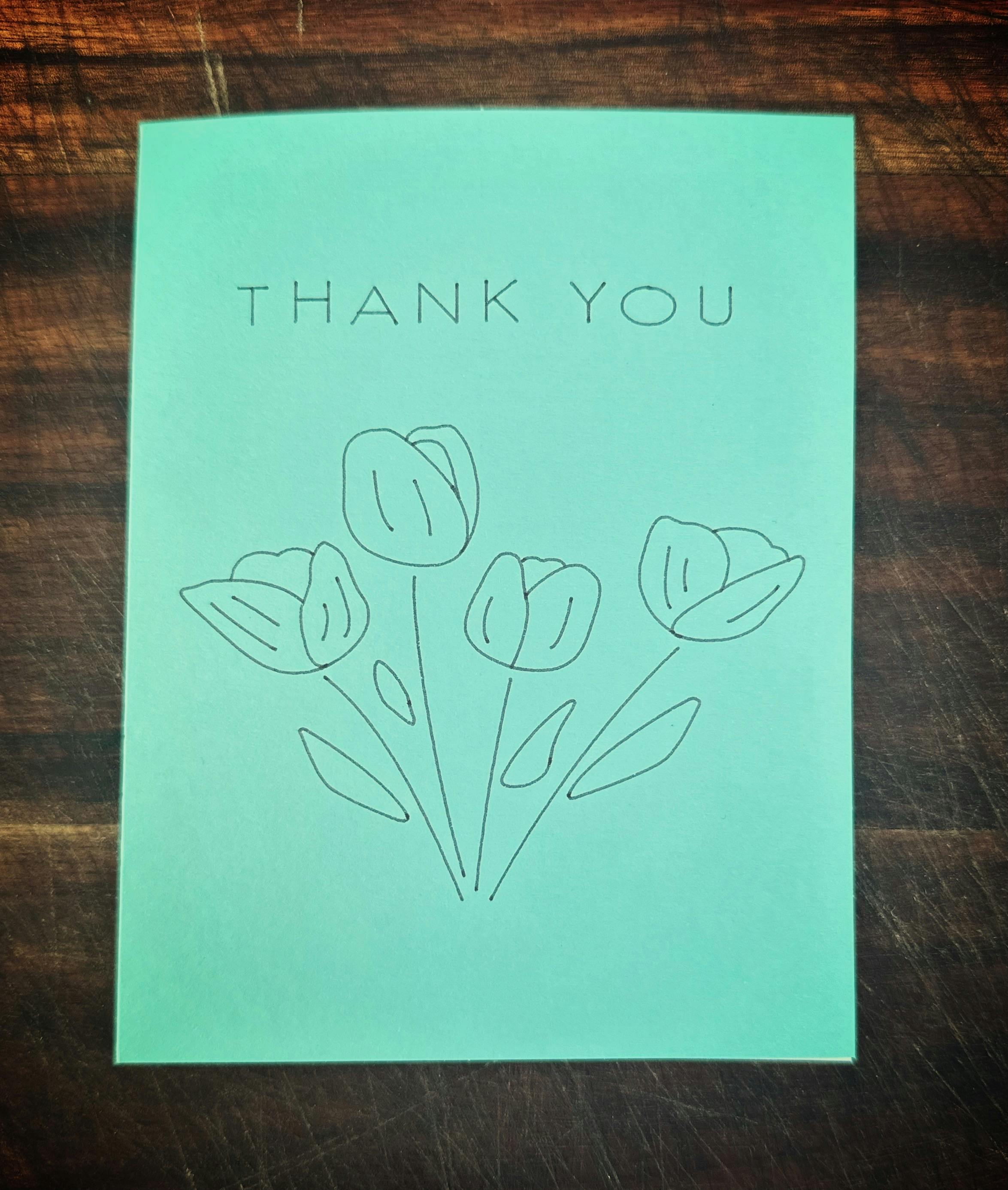 Tulip Thank You Card 