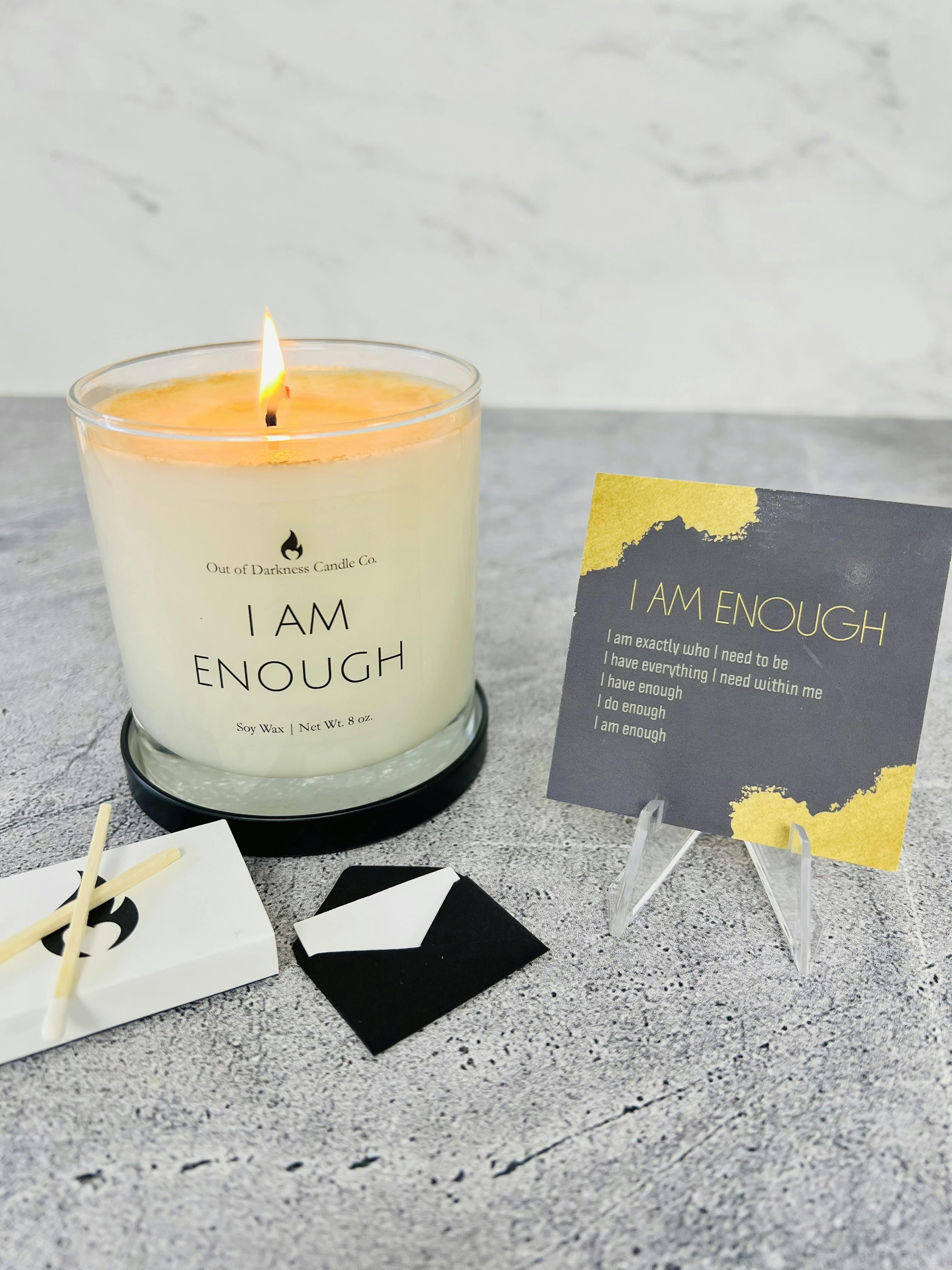 Affirmation Soy Candle - I am Enough - Intention