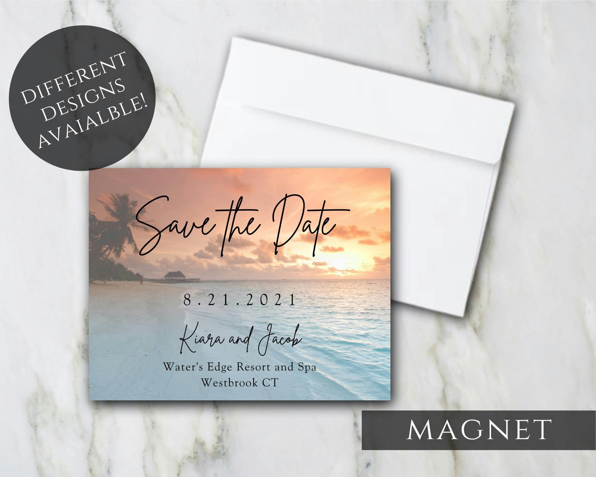 Save the Date Magnets - Beach, Ocean, Sunset, Etc