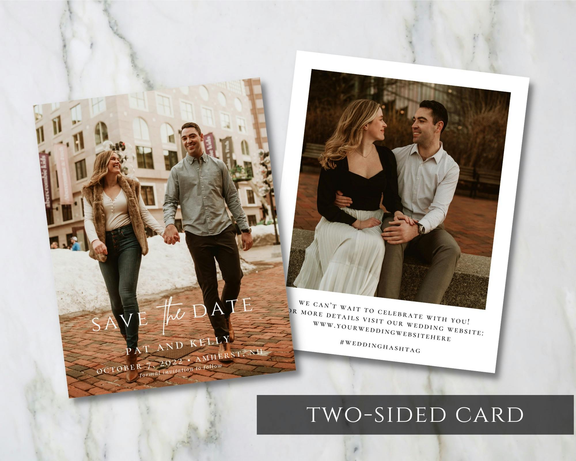 Two Sides Save the Date Printed Photograph Cards