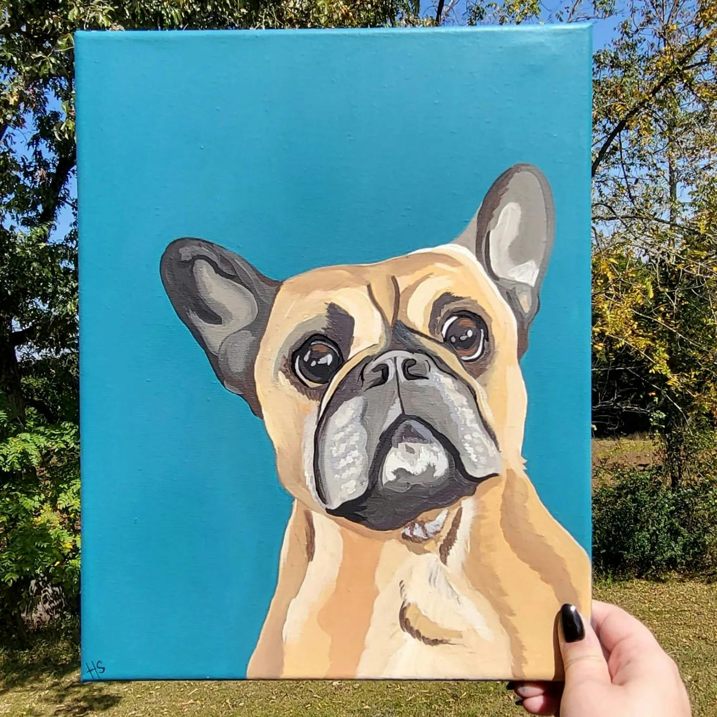 Acrylic Pet Portrait Painting 