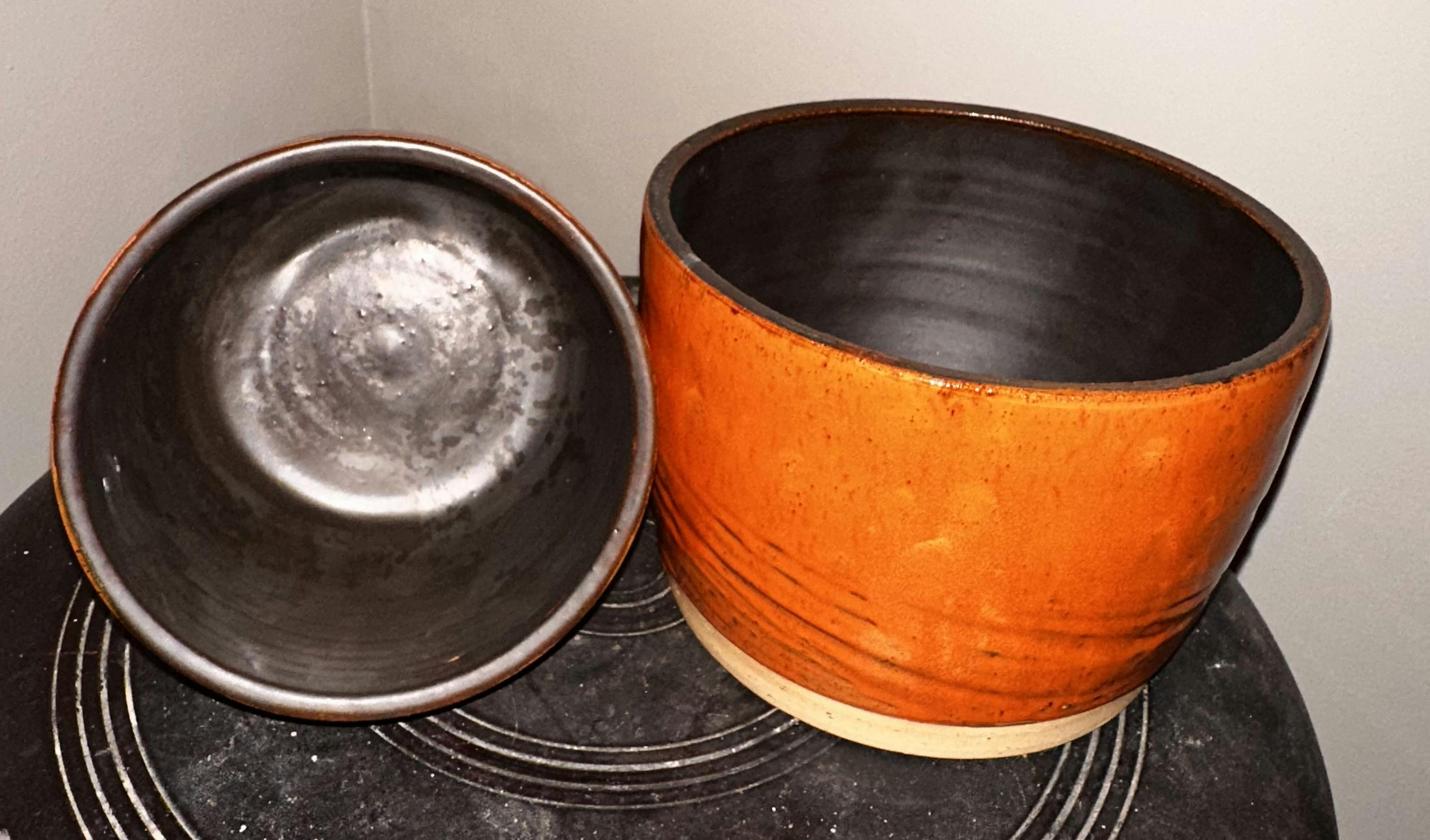Wheel thrown pottery bowls 