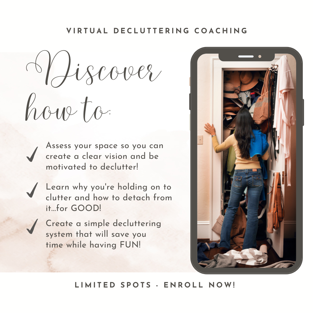 Virtual Decluttering Coaching (5 weeks)