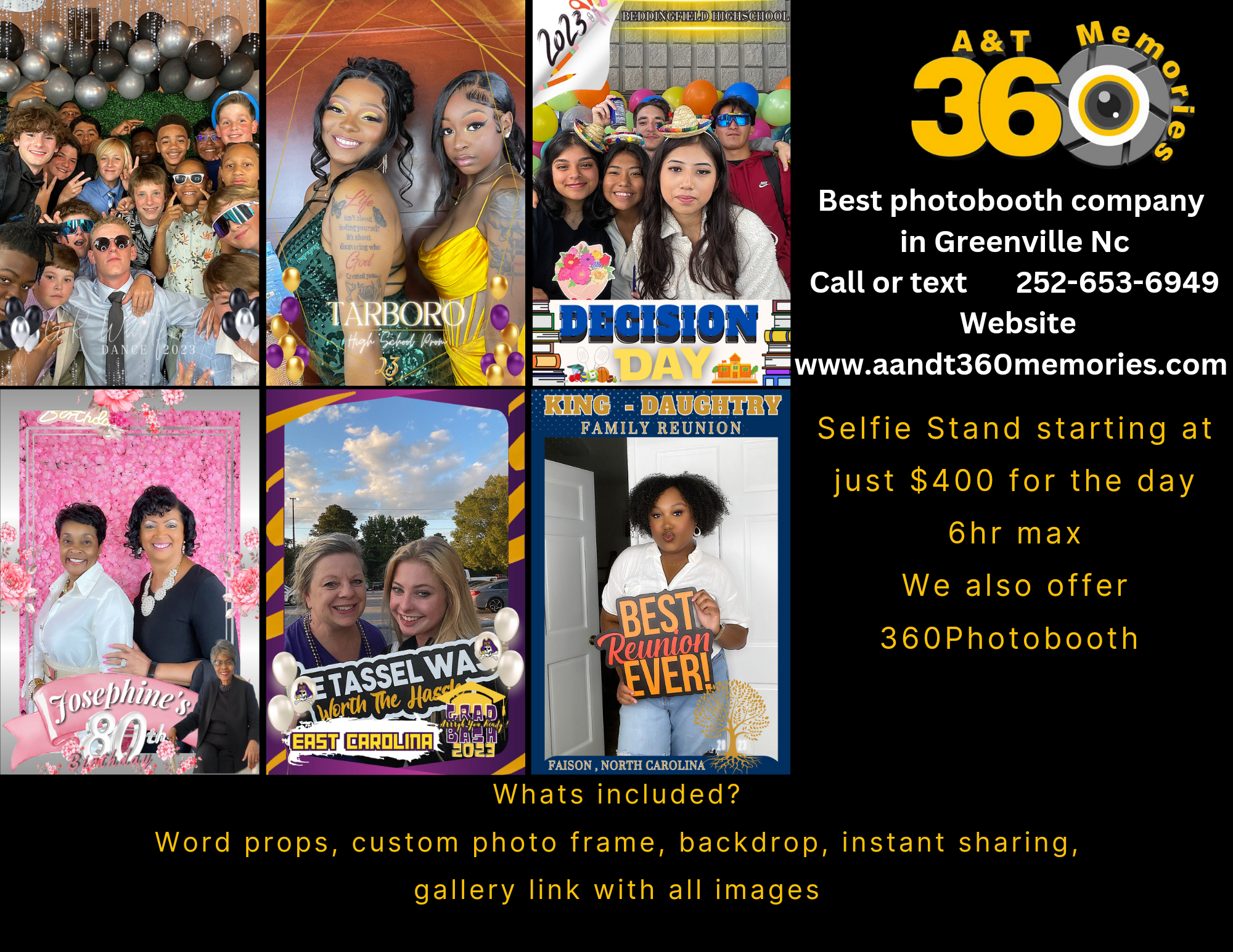 Photobooth (one set price for all day, 6hrs max)