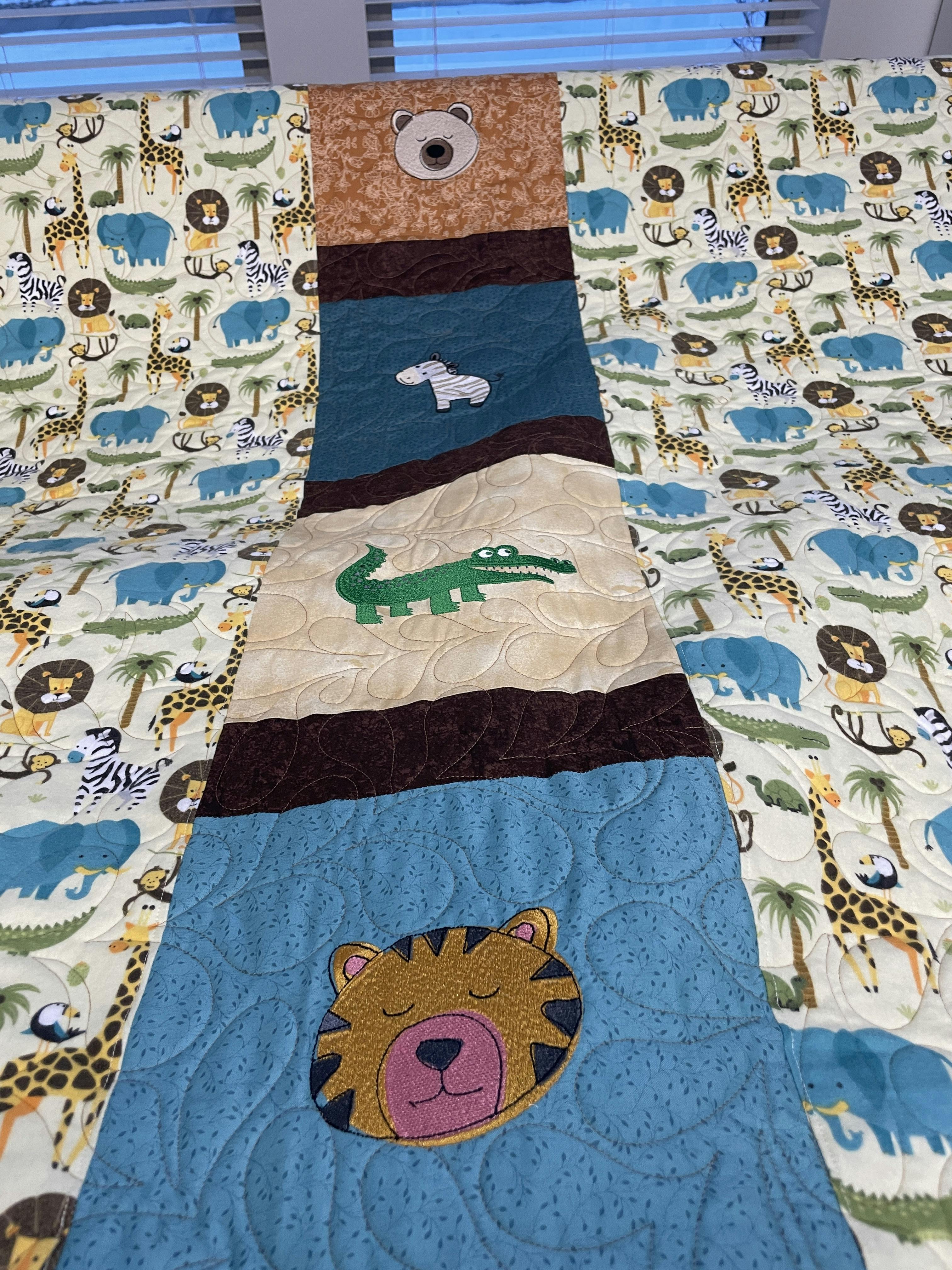 Safari animal Baby quilt