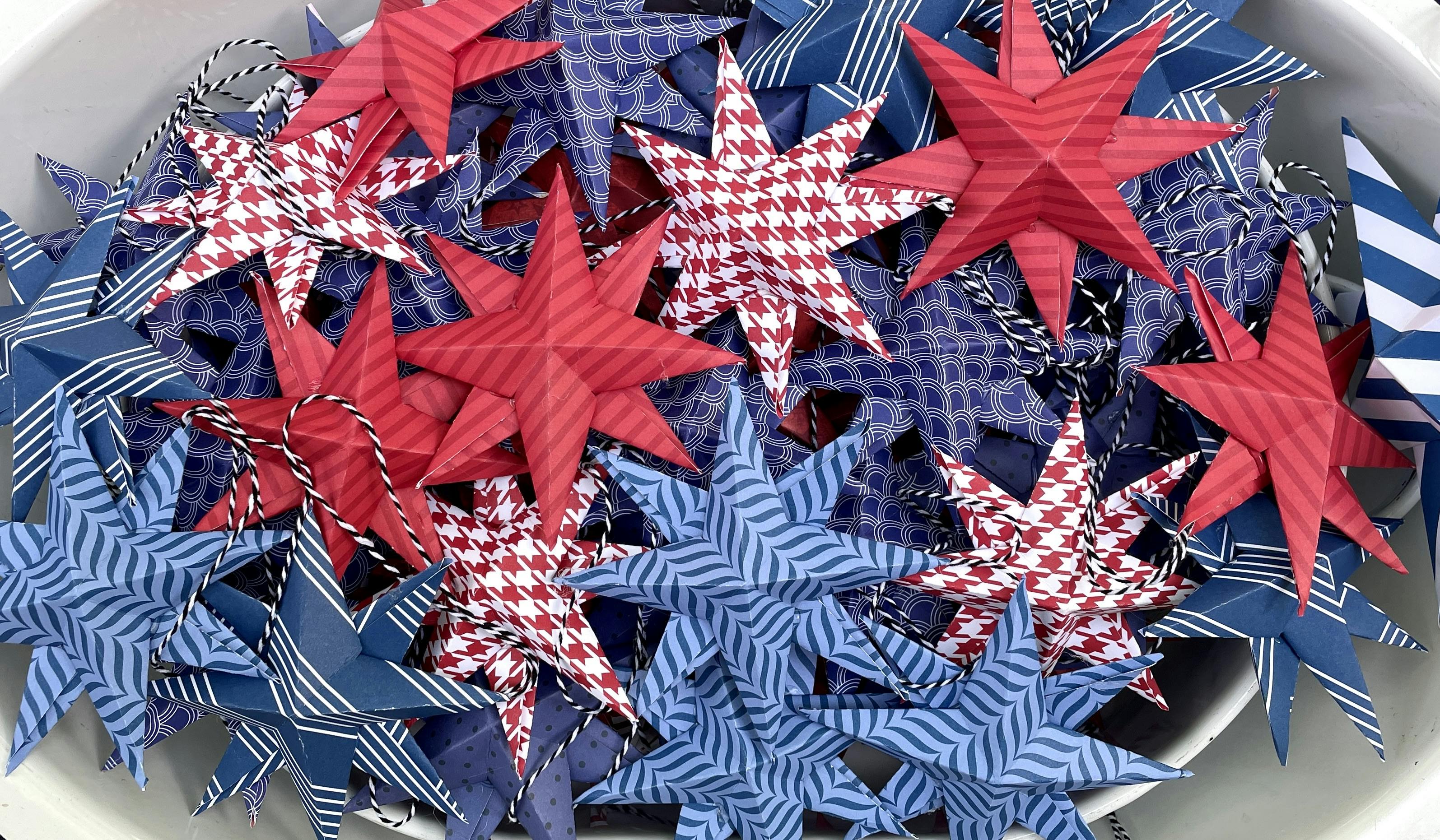 4th of July Dimensional Paper Stars