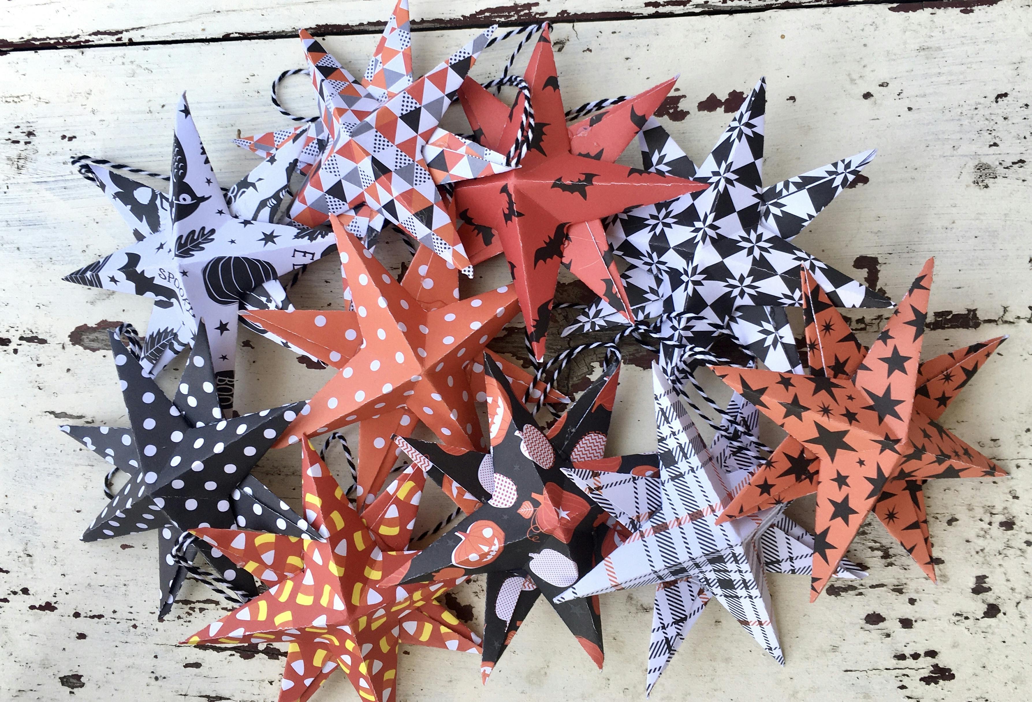 Halloween Dimensional Paper stars 