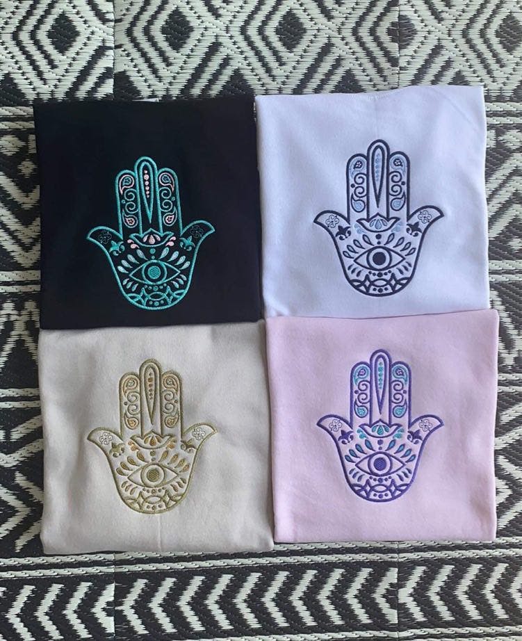 Custom Embroidered Hamsa Sweatshirt 