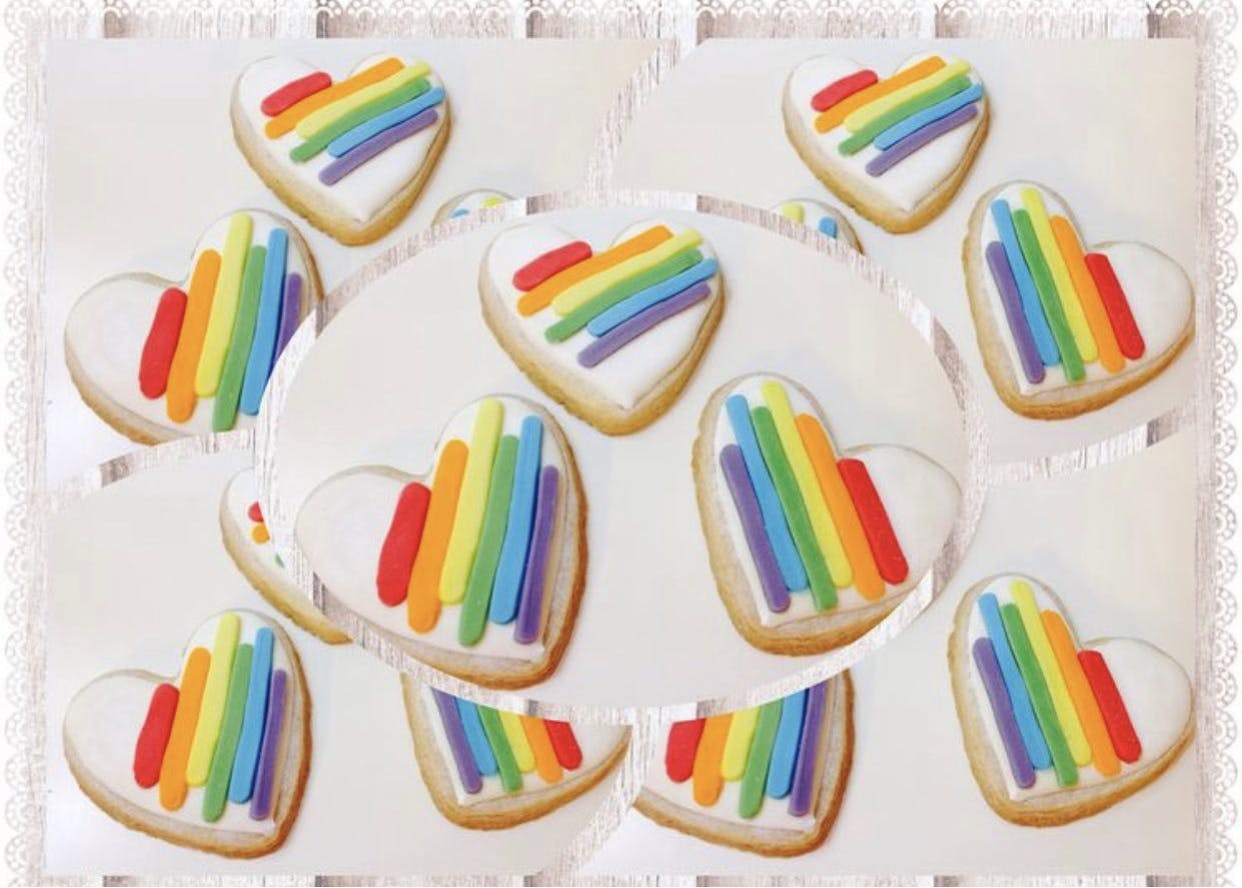 One dozen pride celebration decorated cookies