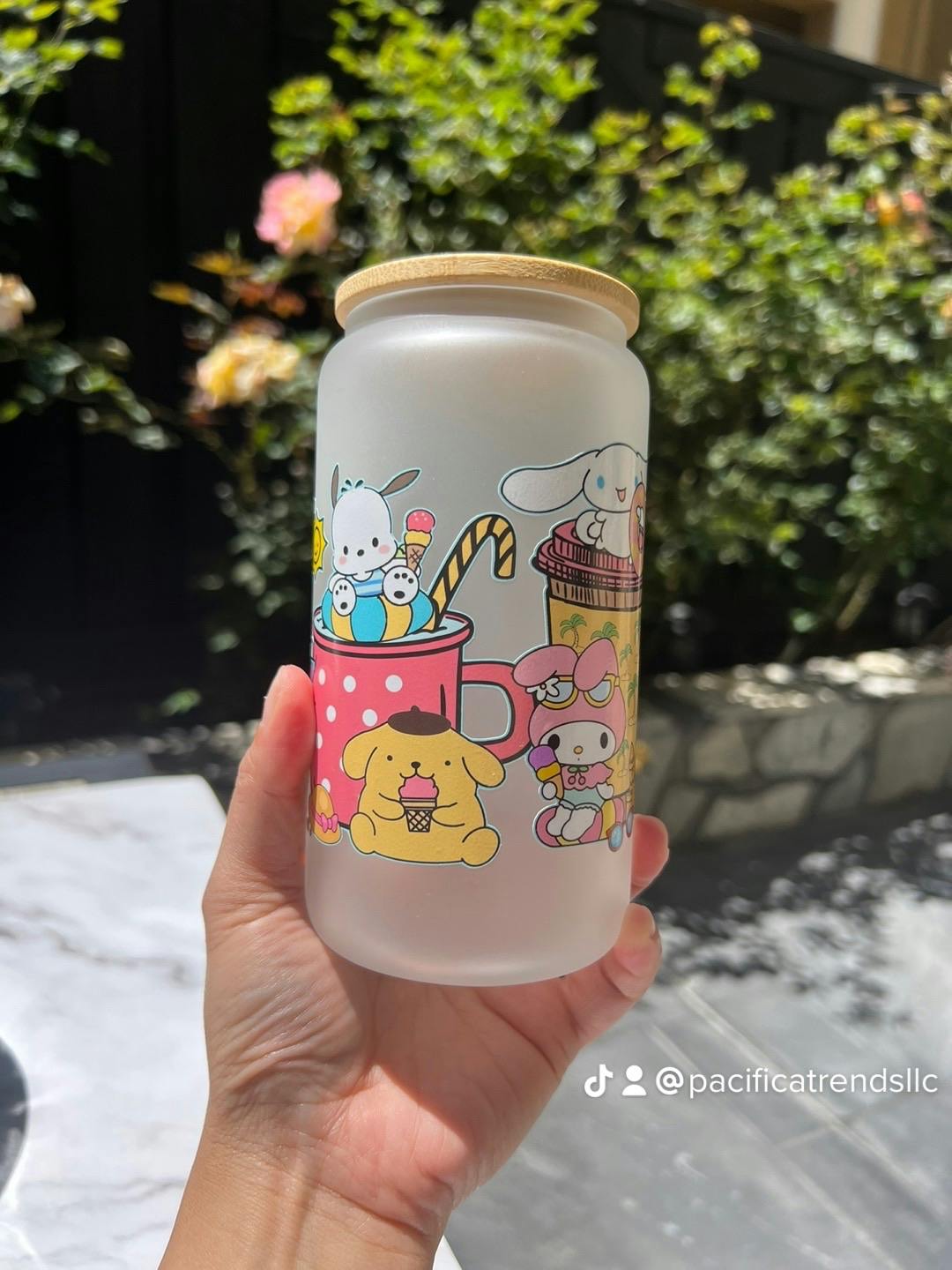 Kawaii Iced Coffee Glass Cup | Anime Kawaii Cups 