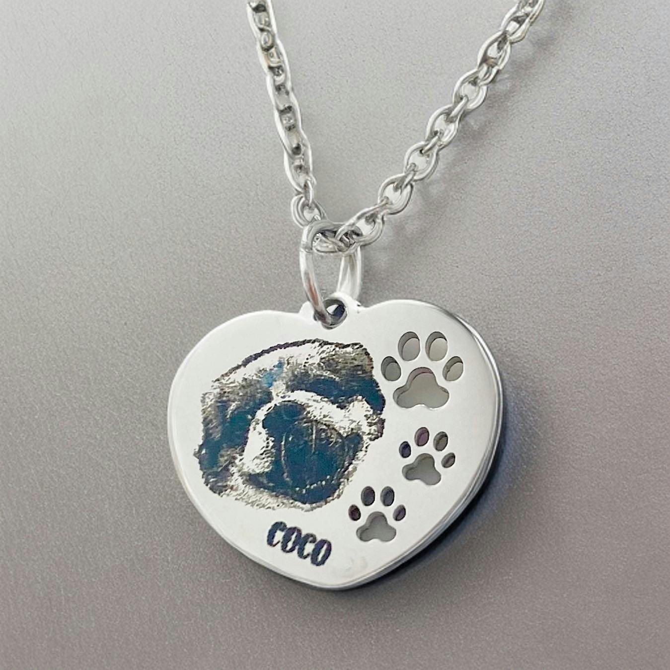 Personalized pet portrait necklace-pet lover gift