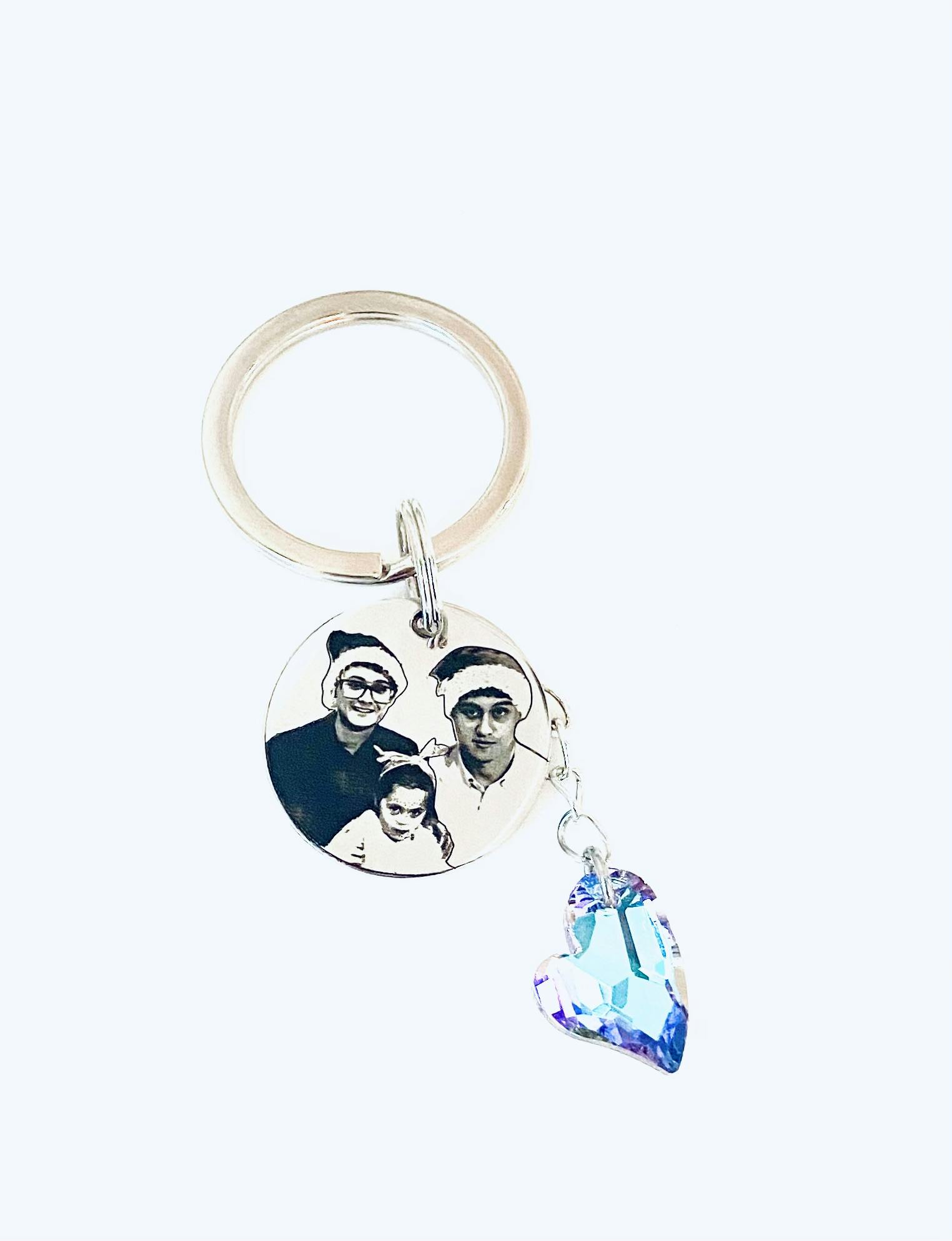 Personalized keychain with Swarovski Crystal 