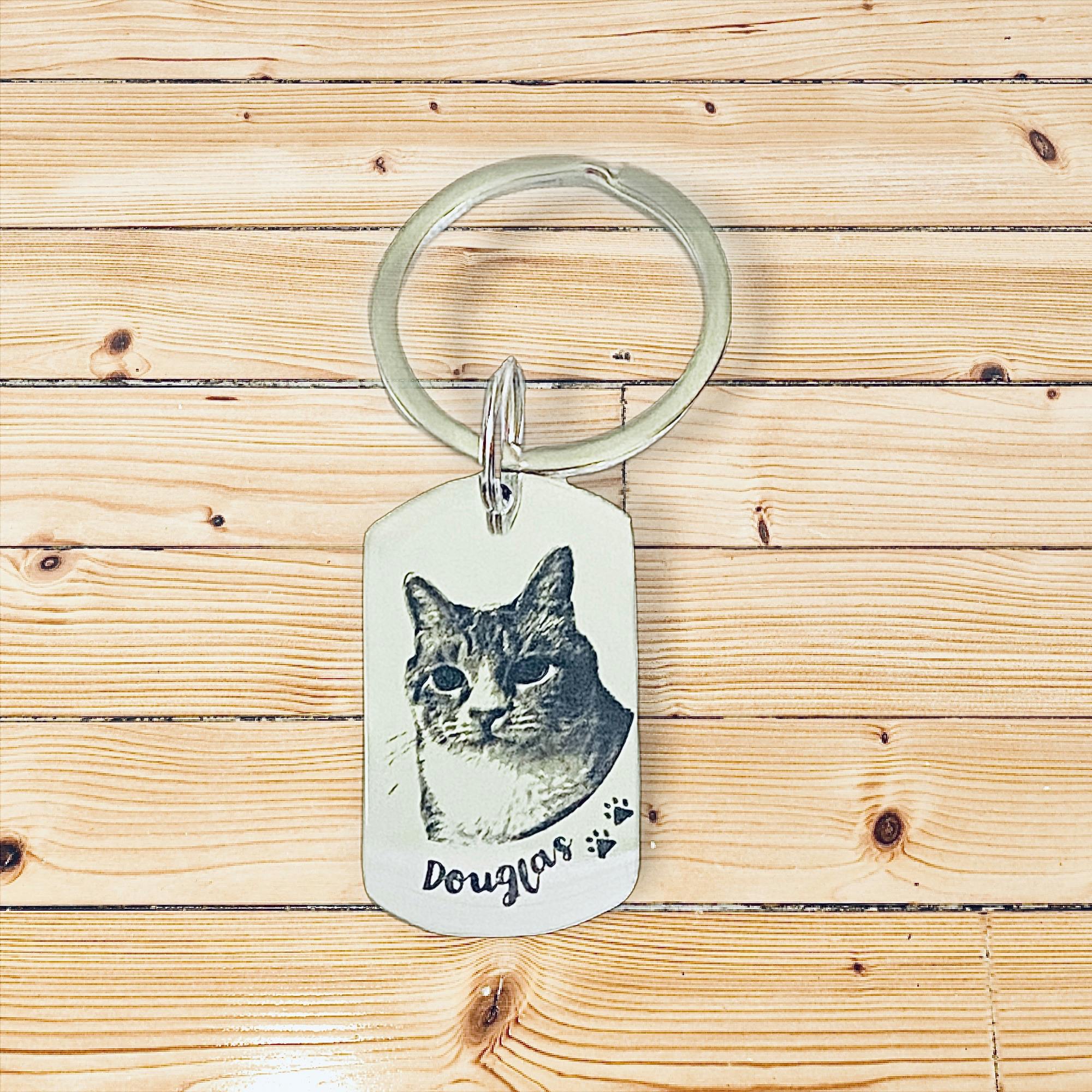 Personalized military tag keychain 