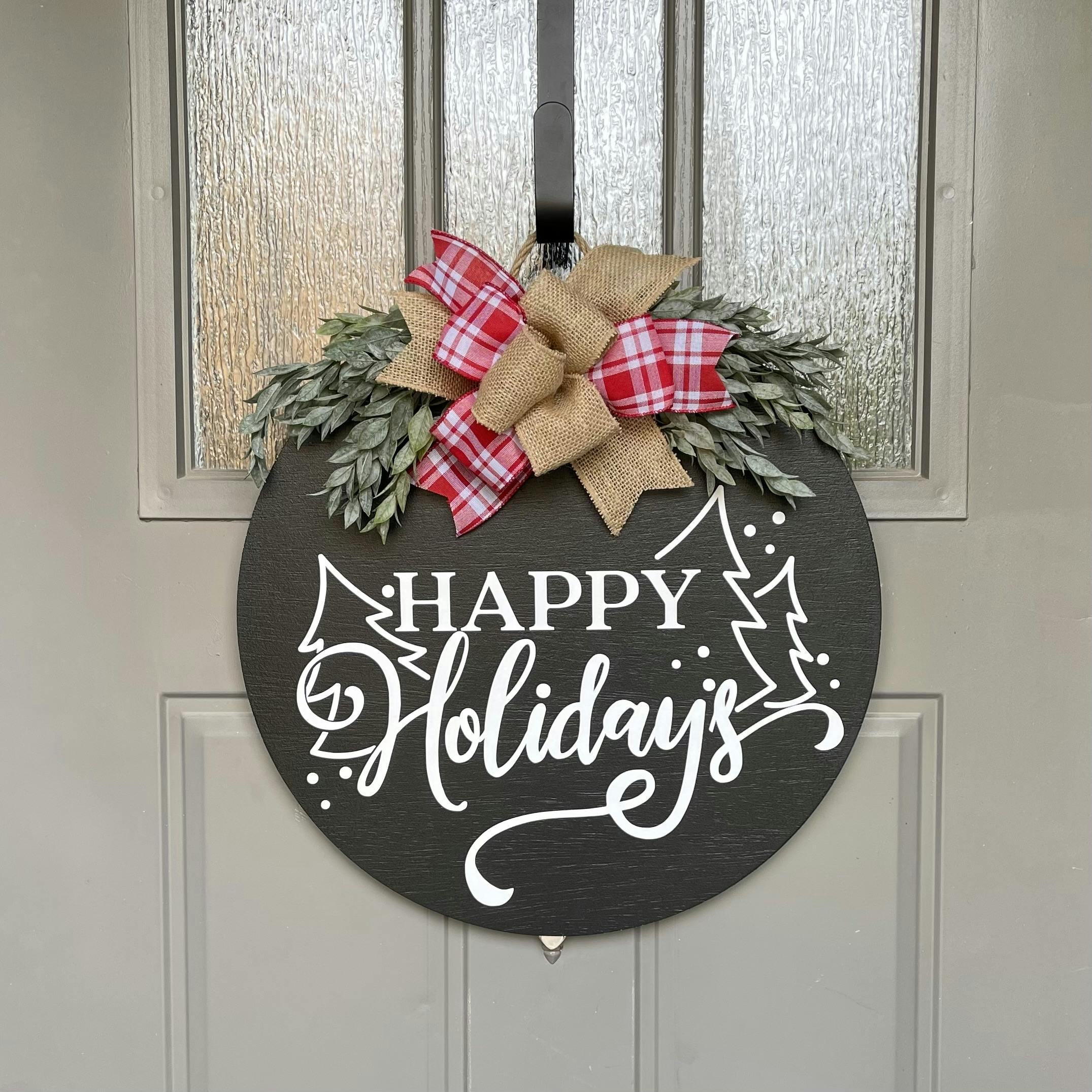 Happy Holidays Door Sign
