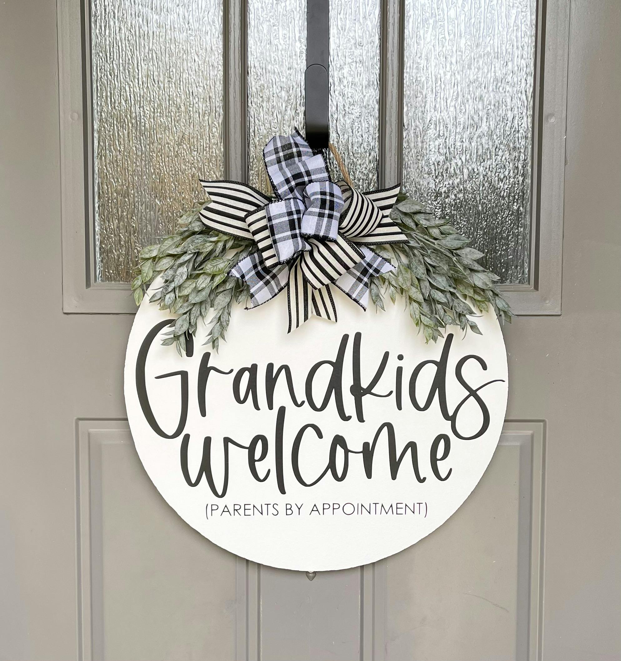 Grandkids Welcome Door Sign