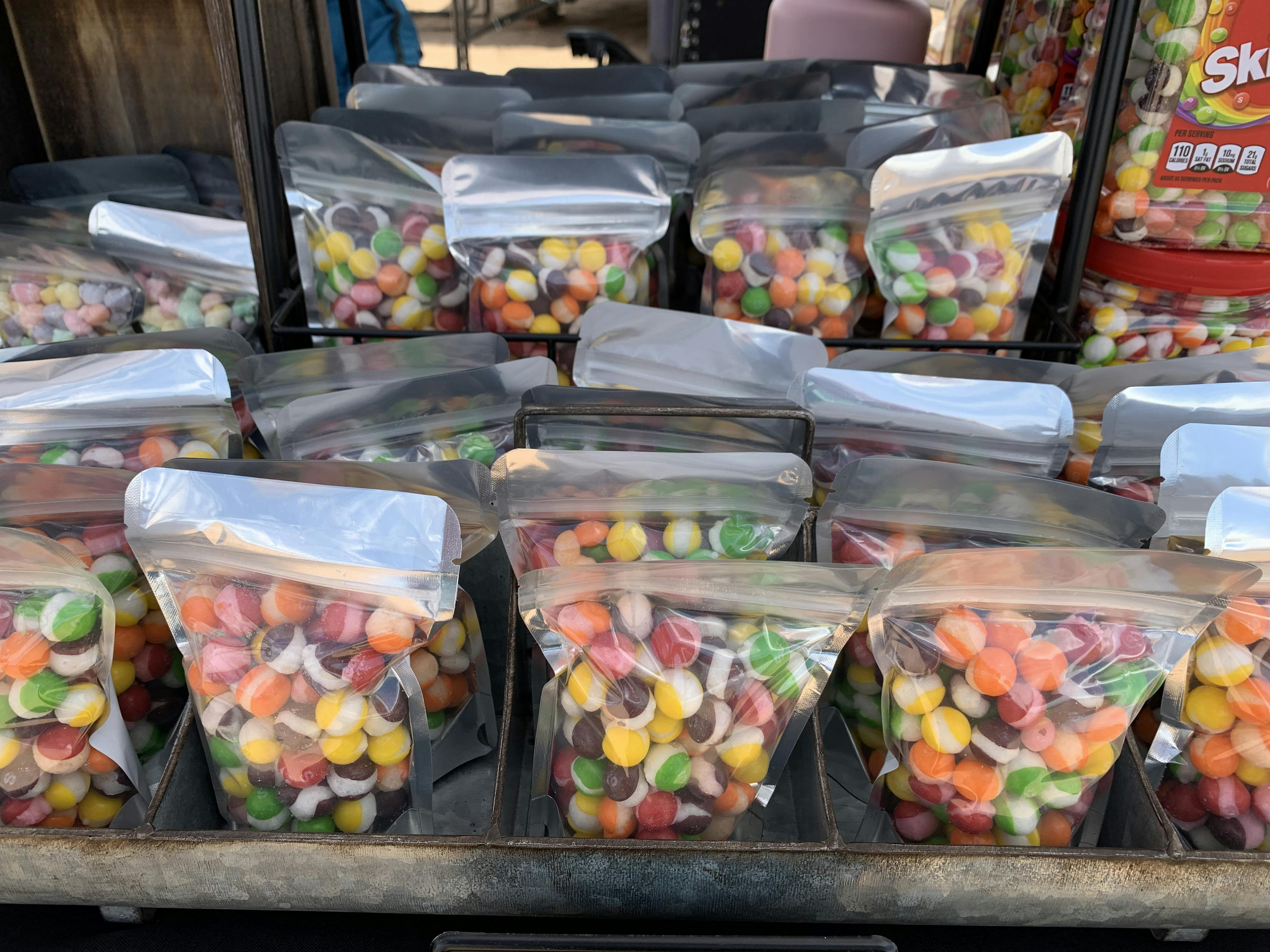  Freeze dried skittles!